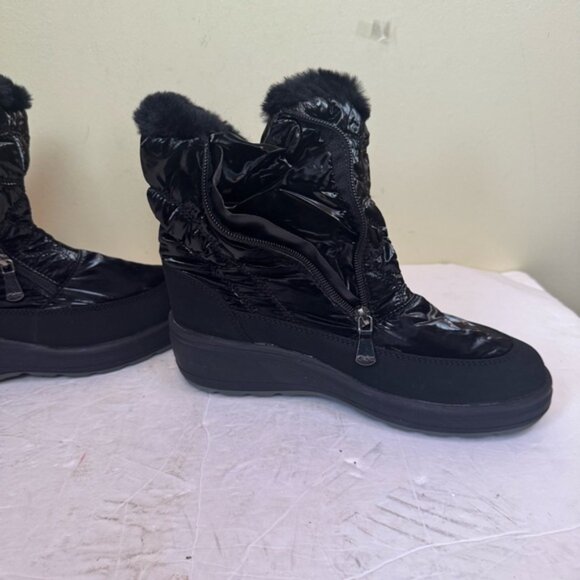 Pajar NEW Veronica Winter Boot Icegrippers Key Zip Faux Fur Waterproof Black 6.5 - Picture 12 of 16